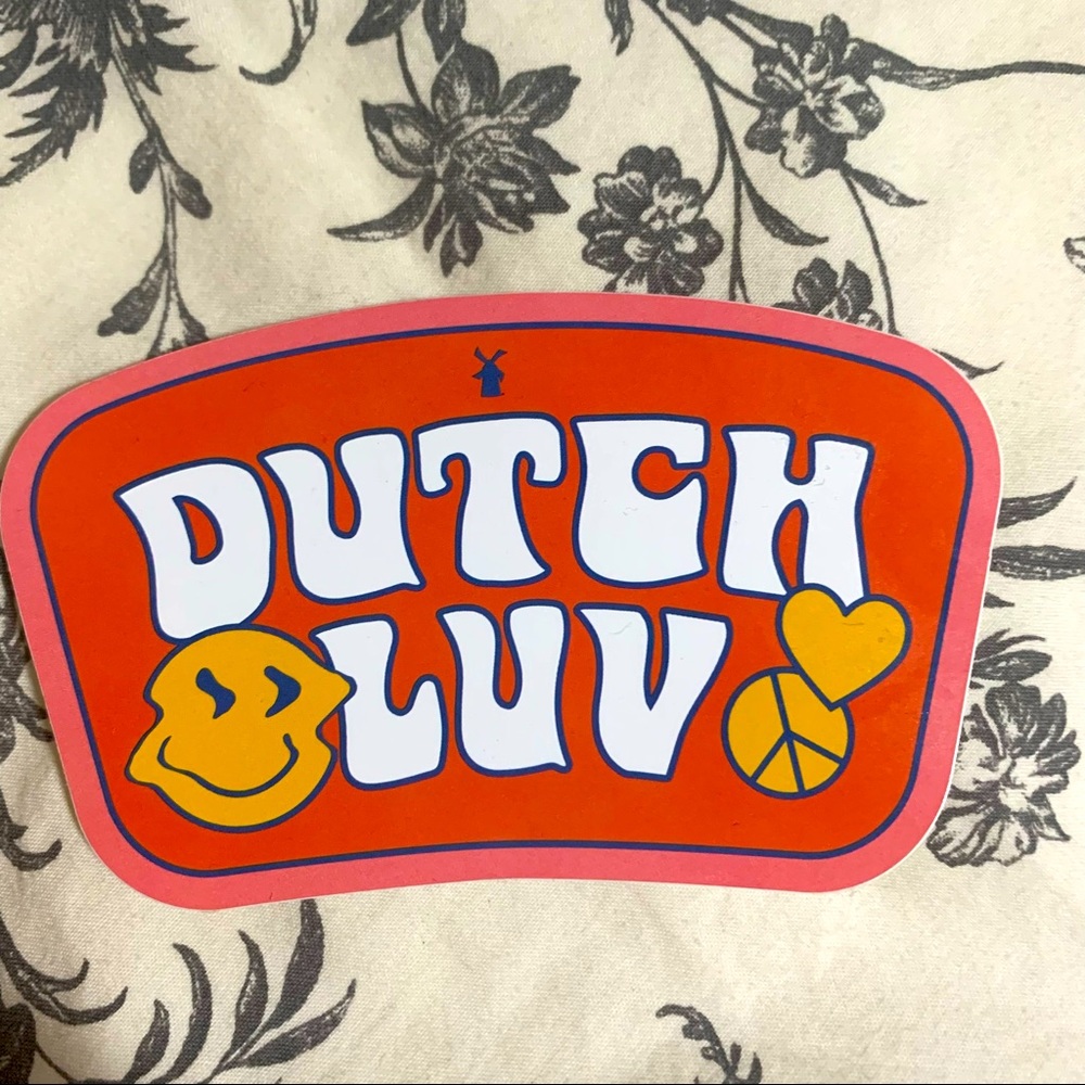 Trippy Valentine’s edition Dutch Bros sticker